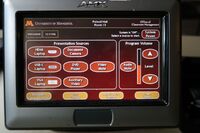 Touchscreen control user interface showing main page