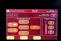 Touchscreen control user interface showing main page