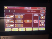 Touchscreen control user interface showing main page