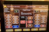 Touchscreen control user interface showing main page