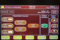 Touchscreen control user interface showing main page