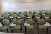  Back of room view of student tablet arm seating 