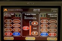 Touchscreen control user interface showing main page