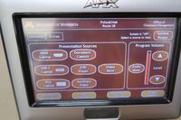 Touchscreen control user interface showing main page