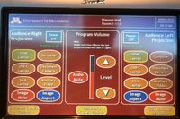 Touchscreen control user interface showing main page