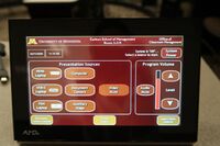 Touchscreen control user interface showing main page