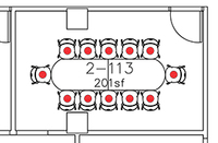 Layout diagram of room.