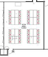 Layout diagram of room.