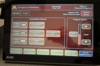 Touchscreen control user interface showing main page