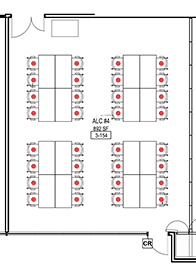 Layout diagram of room.