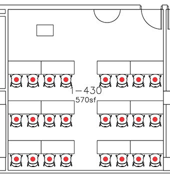 Layout diagram of room.