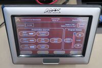 Touchscreen control user interface showing main page