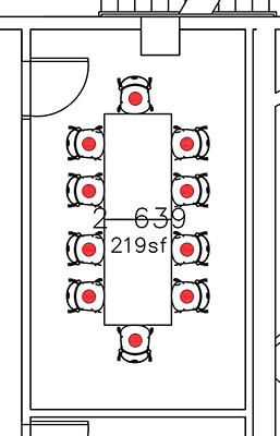 Layout diagram of room.