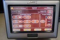 Touchscreen control user interface showing main page