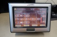 Touchscreen control user interface showing main page