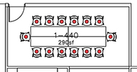 Layout diagram of room.