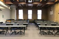 Back of room view of student table and chair seating 