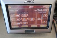 Touchscreen control user interface showing main page