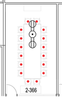 Layout diagram of room.