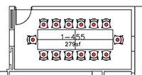 Layout diagram of room.