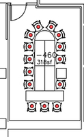 Layout diagram of room.