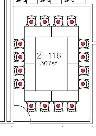 Layout diagram of room.