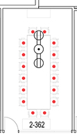 Layout diagram of room.