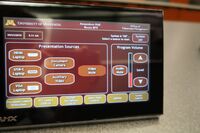 Touchscreen control user interface showing main page