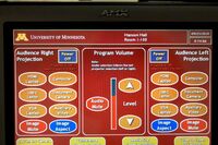 Touchscreen control user interface showing main page