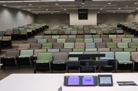 Back of room view of student auditorium seating 