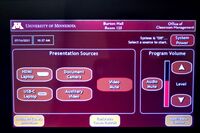 Touchscreen control user interface showing main page