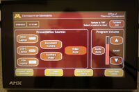 Touchscreen control user interface showing main page