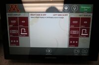 Touchscreen control user interface showing main page